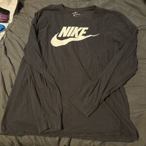 Nike Black Long Sleeve Tees Athletic Wear